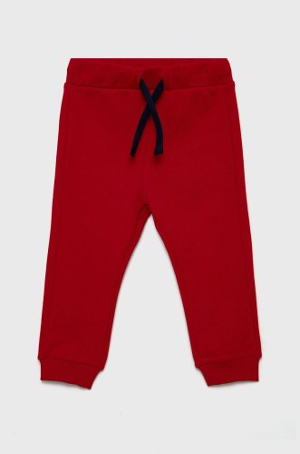 United colors of benetton pantaloni copii culoarea rosu, material neted