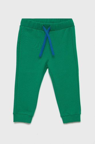 United colors of benetton pantaloni copii culoarea verde, material neted