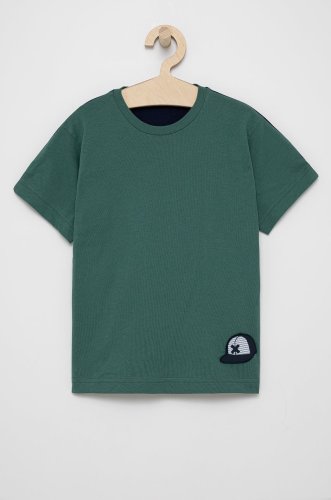 United colors of benetton tricou de bumbac pentru copii culoarea verde, cu imprimeu