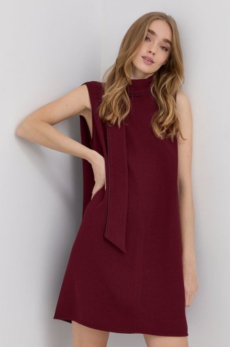 Victoria victoria beckham rochie culoarea bordo, mini, oversize