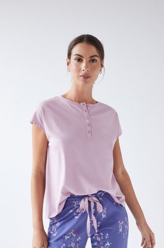 Women'secret tricou de pijama culoarea roz, bumbac