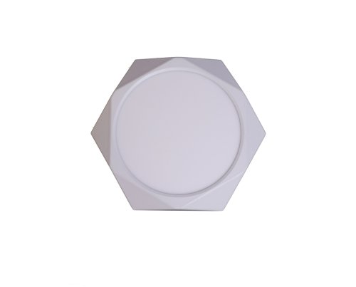 Aplica led hexagonala 24w, alb, lumina rece