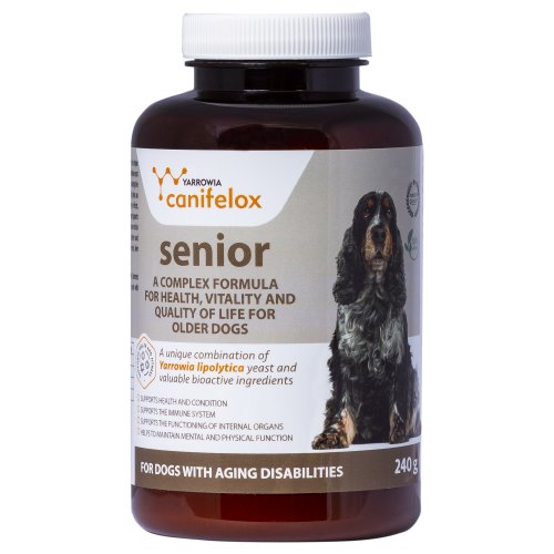 Complex de vitamine pentru caini seniori, pentru mentinere, senior, pulbere, flacon 240g, uz veterinar