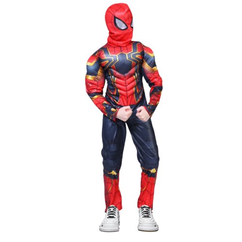 Costum cu muschi iron spiderman pentru baieti 100-110 cm 3-5 ani