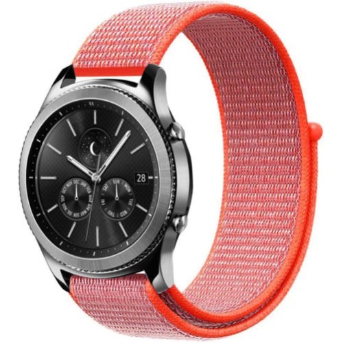 Curea ceas smartwatch garmin fenix 7x / 6x / 5x plus / 5x / 3 hr / 3, 26 mm iuni soft nylon sport, electric orange