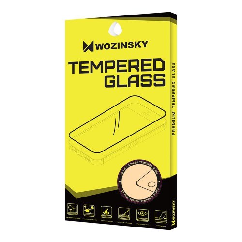Folie sticla wozinsky, tempered glass 9h, full glue, huawei p40, negru