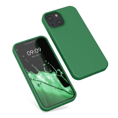 Husa kwmobile pentru apple iphone 13 mini, silicon, verde, 55877.227