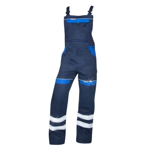 Pantaloni de lucru reflectorizanti cu pieptar cool trend - bleumarin 52 bleumarin