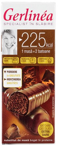 Batoane inlocuire masa ciocolata neagra intensa 2x31g - gerlinea