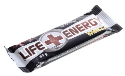 Baton energizant cafeina vanilie 50g - maxsport