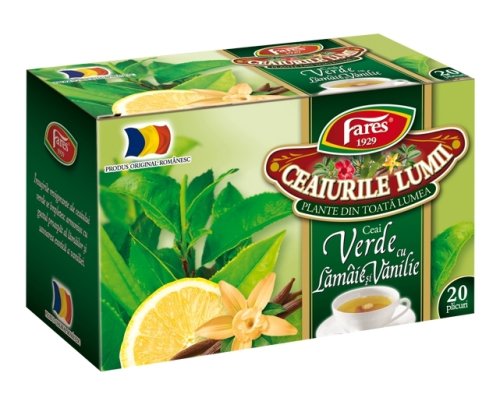 Ceai verde lamaie vanilie 20dz - fares