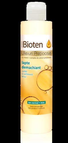 Lapte demachiant ten normal/mixt miere uleiuri pretioase bioten 200ml - elmiplant