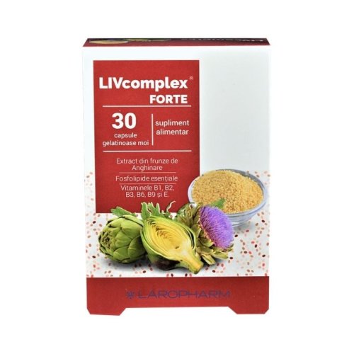 Laropharm Livcomplex forte, 30 capsule moi, hepatoprotector