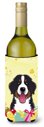 Caroline`s treasures bernese mountain dog easter egg hunt wine bottle băutură izolator hugger multicolore