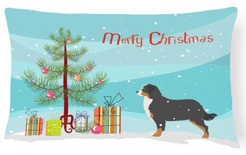 Caroline`s treasures bernese mountain dog merry christmas tree canvas fabric pernă decorativă multicolore 12h x16w