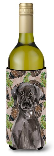 Caroline`s treasures black labrador pine conuri sticla de vin beverge izolator hugger multicolore wine bottle