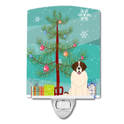 Caroline`s treasures merry christmas tree moscova câine de pază ceramică night light multicolore 6x4x3