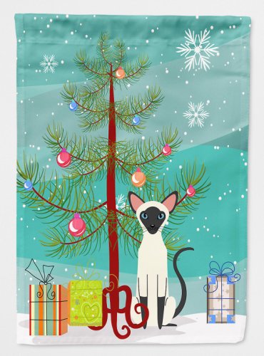 Caroline`s treasures pisica siameză merry christmas tree flag canvas house size multicolore large