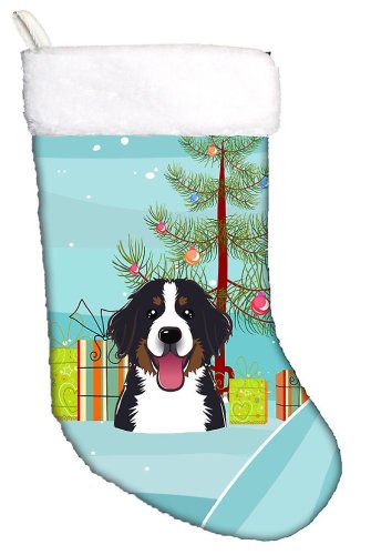 Caroline`s treasures pomul de crăciun și ciorapii de crăciun bernese mountain dog multicolore large