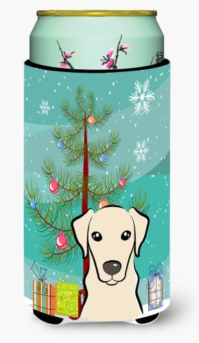Caroline`s treasures pomul de crăciun și galben labrador tall boy băuturi izolator hugger