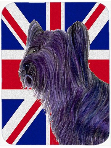 Caroline`s treasures skye terrier cu english union jack british flag mouse pad, hot pad sau trivet multicolore large