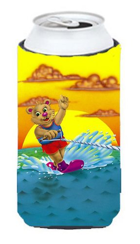 Caroline`s treasures teddy bear water skiing tall boy izolator de băuturi hugger multicolore