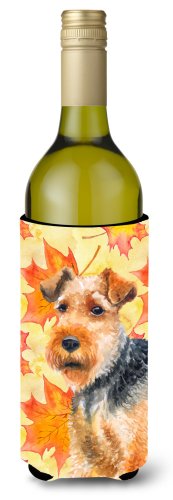 Caroline`s treasures welsh terrier fall wine bottle beverge izolator hugger multicolore