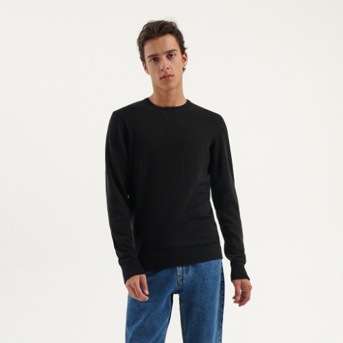 House - pulover cu conținut ridicat de bumbac - negru