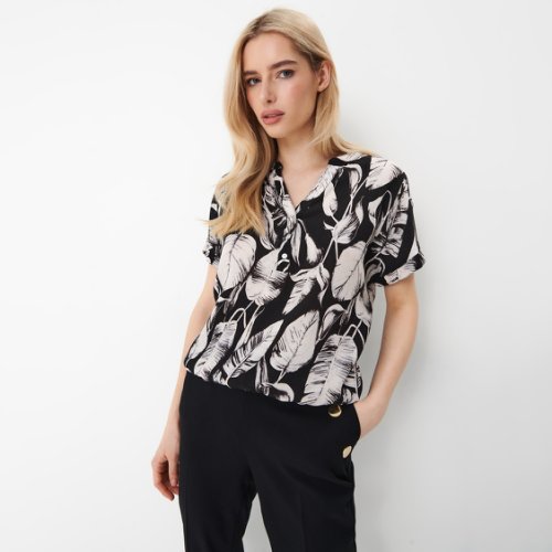 Mohito - bluză cu imprimeu tropical - negru