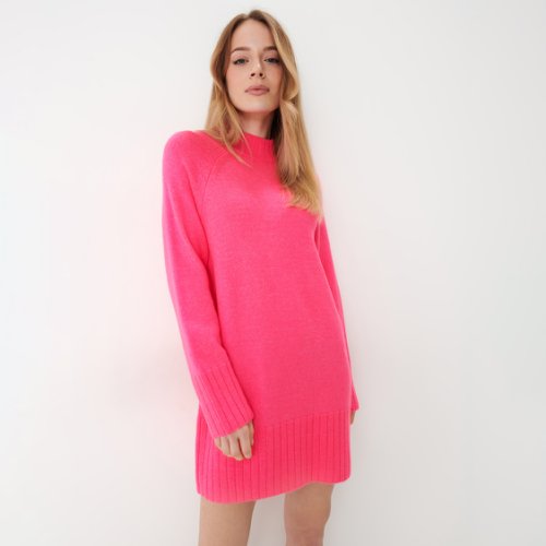 Mohito - rochie roz mini, din tricot - roz